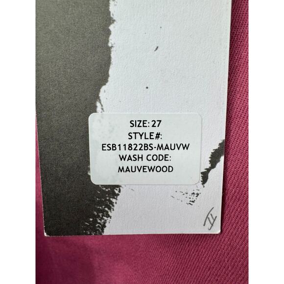 Studio Blue Womens High Rise Ankle Pants Straight Leg Size 27 Burgundy NWT - Picture 5 of 5